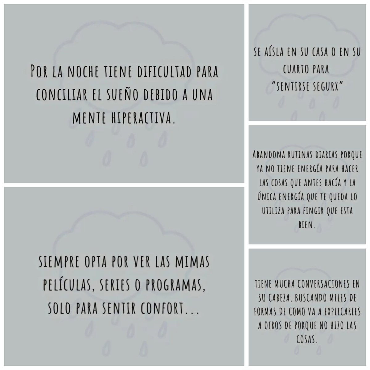 softmindspace's tweet image. Hábitos que una persona en depresión hace en secreto.
.
.
.
.
 #depresion #ansiedad #pideayuda #noterindas #saludmental #saludmentalyemocional