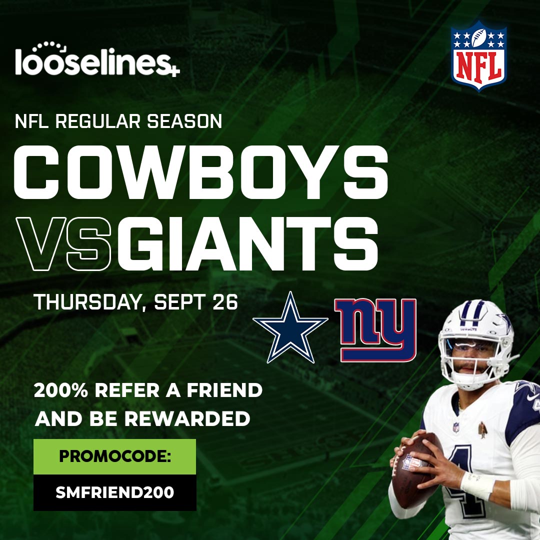 TNF is here! Cowboys vs Giants. 

Who will take the W? 🏈

BET NOW→ bit.ly/looselines_tw

#TNF #Cowboys #Giants #NFL