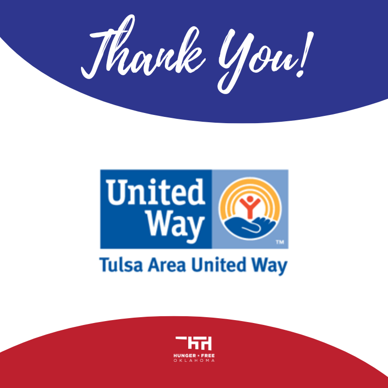 HungerFreeOK's tweet photo. Thank you, @tulsaunitedway, for increasing SNAP enrollment and participation while reducing food insecurity for Tulsa-area families! #ThankfulThursday #EndHungerInOK https://t.co/CgWvGDm8xY
