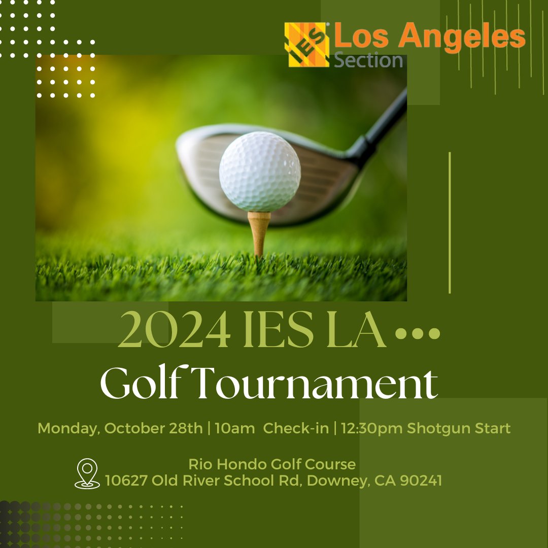 sci_lights's tweet image. Don’t miss the IES LA Golf Tournament on Monday, October 28th at Rio Hondo Golf Course! Sponsorship opportunities are available, and registration is now open. Click here for details: ow.ly/qYWB50Tovvm 

#GolfTournament #LightingIndustry #IESLA #Networking #SCILights