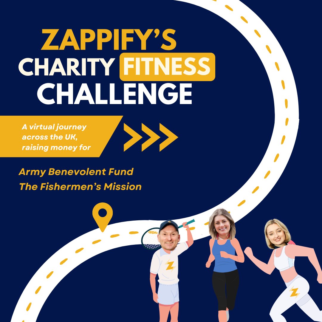 ZappifyUK's tweet photo. Our team of four is taking on the virtual Zappify Fitness Challenge and we need your support!⚡

It’s more than just a workout - it's for a good cause💪

Two charities - @thefishmish  and @ArmyBenFund 
1 follow = £1 donated, so get liking, sharing, &amp; commenting🙌 https://t.co/Kja0vvsPsH