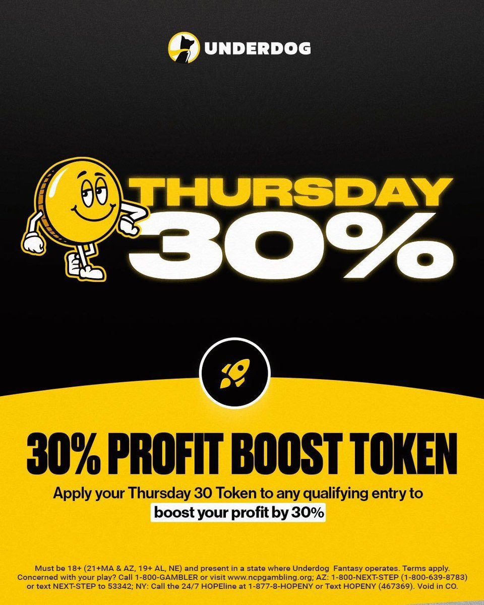 Your Thursday 30 Token is live 💰

Apply your Thursday 30 Token to any qualifying entry to Boost your profit by 30% 🚀