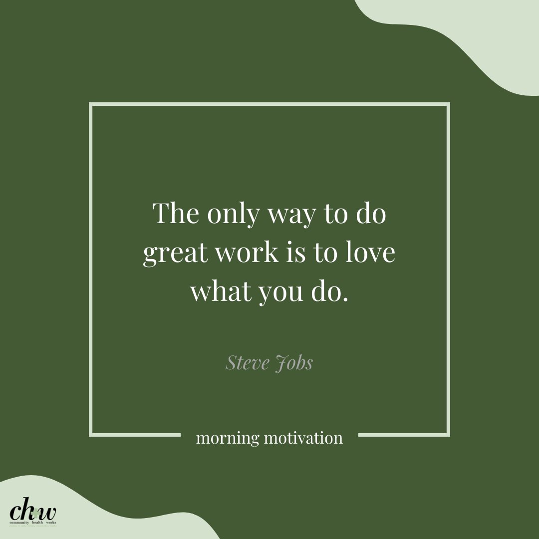 The only way to do great work is to love what you do. - Steve Jobs #morningmotivation #LoveWhatYouDo