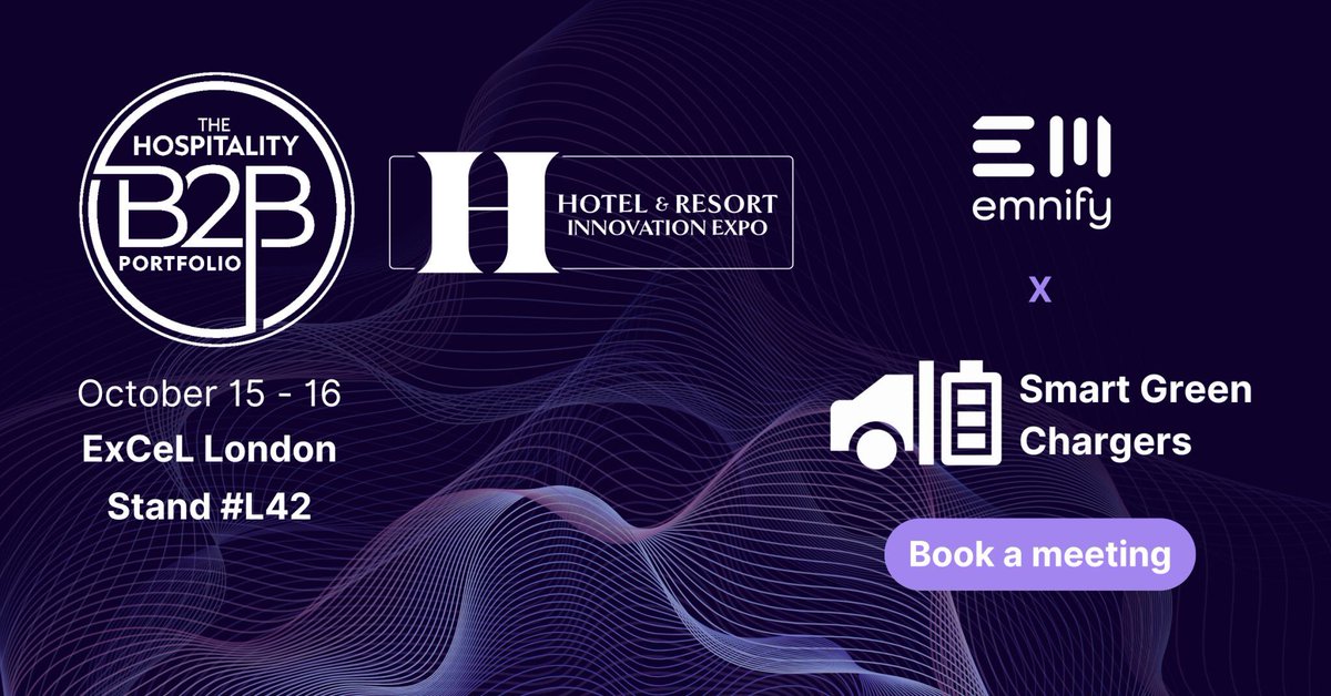 Want to see how Smart Green Chargers and emnify can transform your business? ️ Join us at the Hotel &amp; Resort Innovation Expo! Discover seamless sustainability with our multi-network IoT connectivity. Book a meeting now: hubs.ly/Q02RcGsx0 #Sustainability #EVCharging