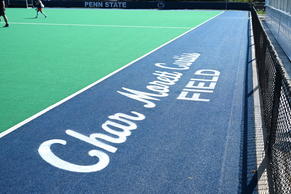 PennStateFH's tweet photo. This weekend, we welcome our program into its new home and dedicate the field to longtime head coach Char Morett Curtiss. This milestone wouldn't be possible without the help of many individuals. Join us this Friday at 4PM and Sunday at 1PM to give our new space a warm welcome!🎊 https://t.co/in4qAfqD54