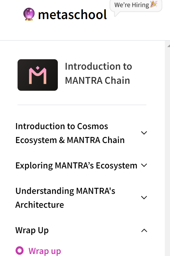 0kaal0's tweet photo. Excited to share that I've completed the 'Introduction to the MANTRA blockchain' course on @Metaschool!  

I explored why @MANTRA_chain chose Cosmos, learned about tokenizing RWAs, and dove into MANTRA's vision and mission. https://t.co/Kpcbd8GXJT