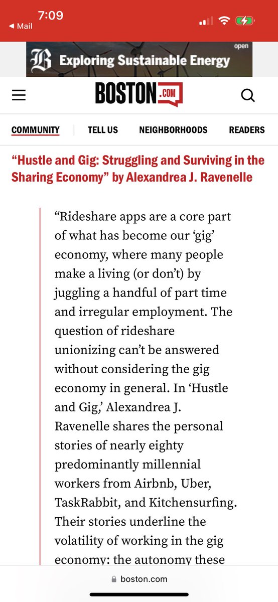 Alexandrea Ravenelle (@ajravenellenyc) on Twitter photo Boston voters are voting on allowing ride share drivers to unionize — and Hustle and Gig is recommended reading on <a href="/BostonDotCom/">Boston.com</a> to learn more about the issue!
<a href="/ucpress/">University of California Press (is on Bluesky)</a> <a href="/UNCSociology/">UNC Sociology</a> <a href="/ASAnews/">ASA Sociology</a> <a href="/asa_labor/">ASA Section on Labor and Labor Movements</a> <a href="/RussellSageFdn/">Russell Sage Foundation</a> <a href="/asa_ipm/">Inequality, Poverty, and Mobility (ASA Section)</a>
boston.com/community/book… Boston voters are voting on allowing ride share drivers to unionize — and Hustle and Gig is recommended reading on <a href="/BostonDotCom/">Boston.com</a> to learn more about the issue!
<a href="/ucpress/">University of California Press (is on Bluesky)</a> <a href="/UNCSociology/">UNC Sociology</a> <a href="/ASAnews/">ASA Sociology</a> <a href="/asa_labor/">ASA Section on Labor and Labor Movements</a> <a href="/RussellSageFdn/">Russell Sage Foundation</a> <a href="/asa_ipm/">Inequality, Poverty, and Mobility (ASA Section)</a>
boston.com/community/book…