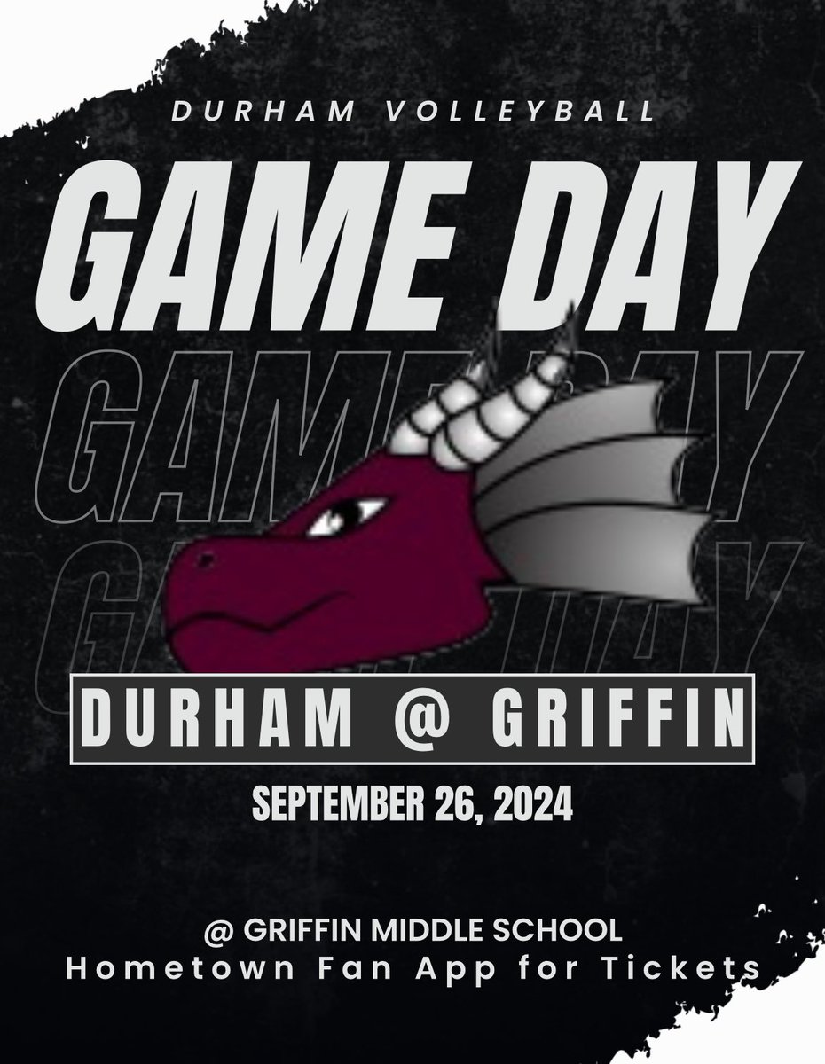 🔥🔥Let’s Gooo🔥🔥

8th Grade is on the road at Griffin MS. bring the Dragon spirit!!

DI- 5:30/ DII- 6:30