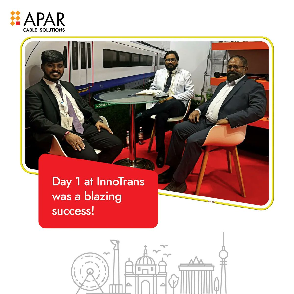 AparLdc's tweet image. The momentum at InnoTrans has been incredible on day 1, marked by our exciting conversation with the Director of Amphenol, Mr. Anant Joshi. Here’s to pushing the boundaries of innovation and connectivity, paving the way for future advancements.

#APAR #APARCableSolutions #Future