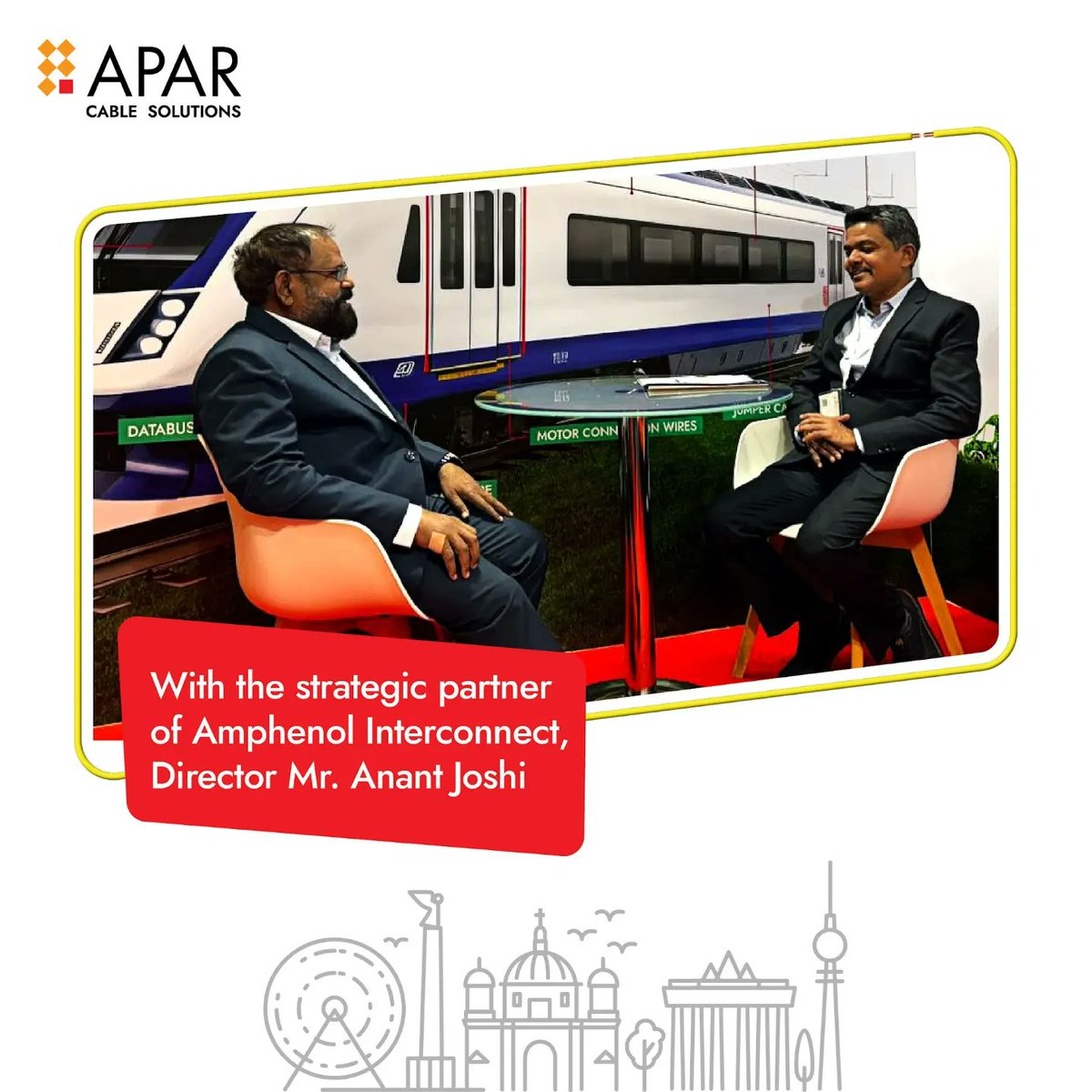 AparLdc's tweet image. The momentum at InnoTrans has been incredible on day 1, marked by our exciting conversation with the Director of Amphenol, Mr. Anant Joshi. Here’s to pushing the boundaries of innovation and connectivity, paving the way for future advancements.

#APAR #APARCableSolutions #Future