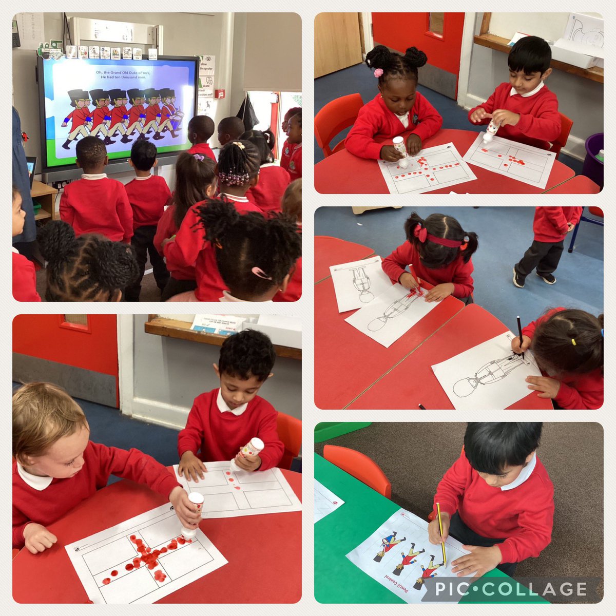 knightontmet's tweet photo. #Saffronclass (Nursery) spent the morning learning English for European Day of Languages. We learnt and sang the song ‘The Grand Old Duke of York’ and created English flags 🏴 #Diversity #Community #EuropeanDayofLanguages https://t.co/7Kg623jleh