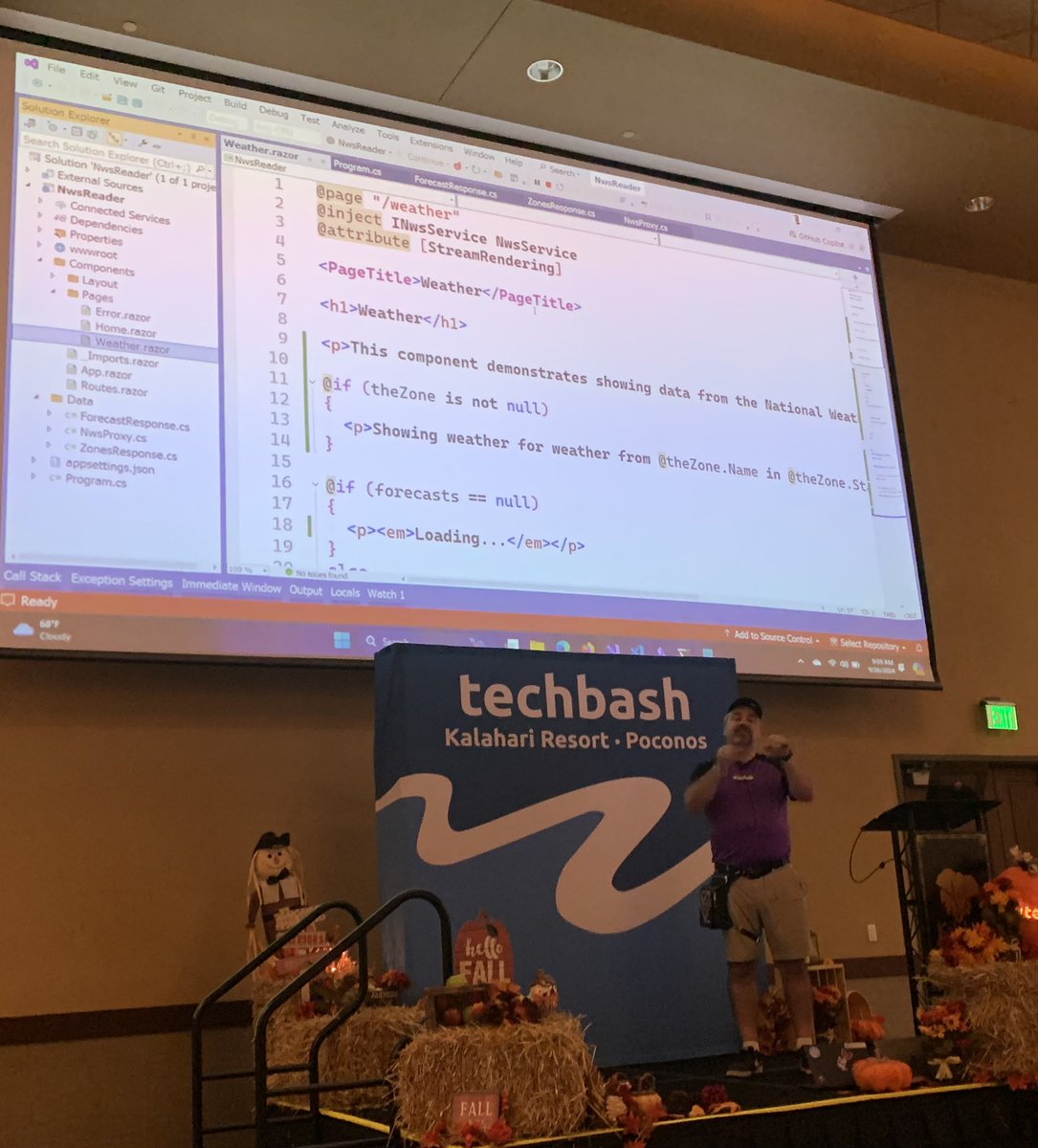 OtherDevOpsGene's tweet image. And @csharpfritz has jumped in to demonstrate #Blazor 
@maddymontaquila #techbash @techbash
