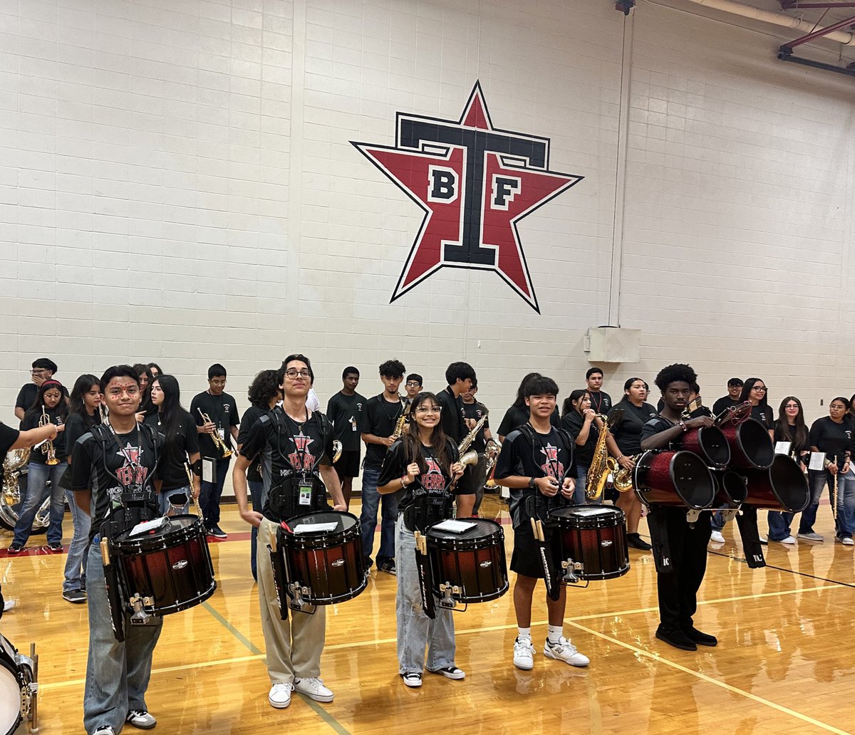 CounselorLokey's tweet photo. “@Terry_Rangers is ready to bring the heat! 🔥🏈 Our spirit is on fire, and we’re taking the win 🔔. Let’s show Lamar what true #schoolspirit looks like! #TerryPride #SpiritOnFire #GameDay #RedOut” https://t.co/qUbhoZLS6A