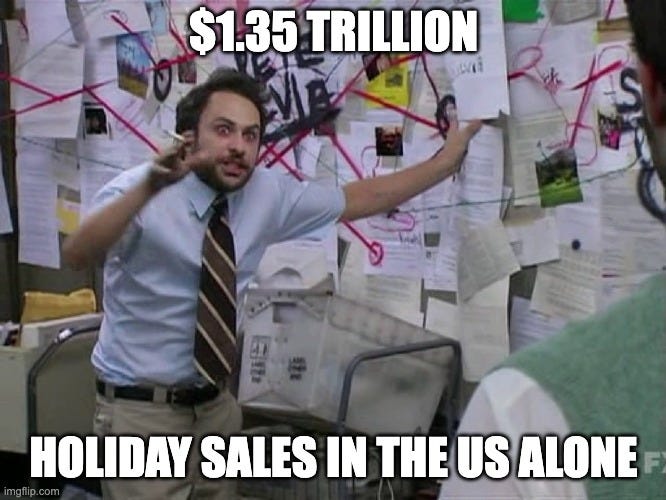 Toplynehq's tweet photo. Holiday sales in the US alone are expected to reach a record all-time high of $1.35 trillion in 2024.

But in many ways, this November 29 is going to be a little bit of a Black Swan Black Friday.

Here's our pick of 8 key trends from BFCM 2023 that are shaping the future of festive season shopping. 🧵
