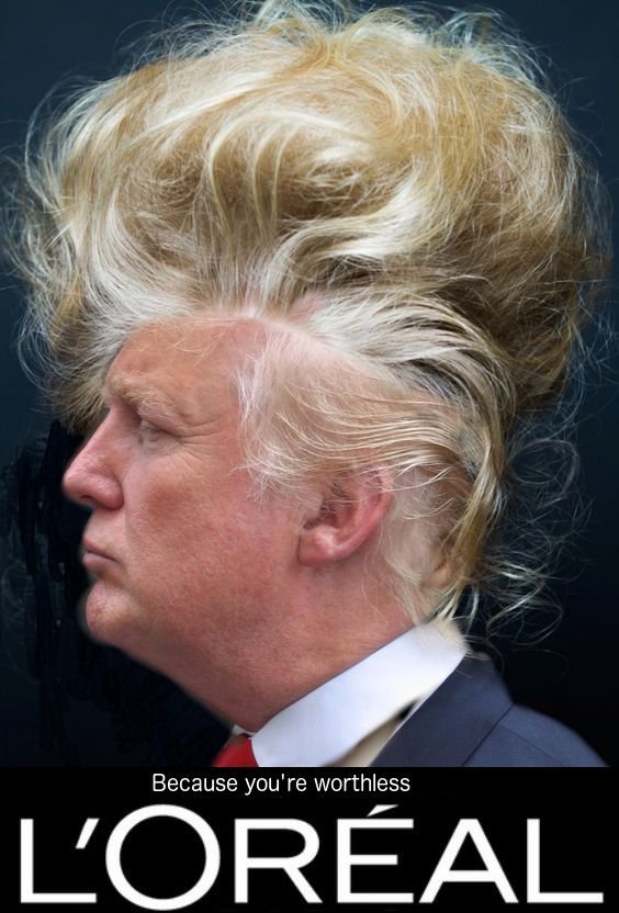 bosko_'s tweet photo. Trump and L'Oreal big combination 😀 https://t.co/pI6dWjERMT