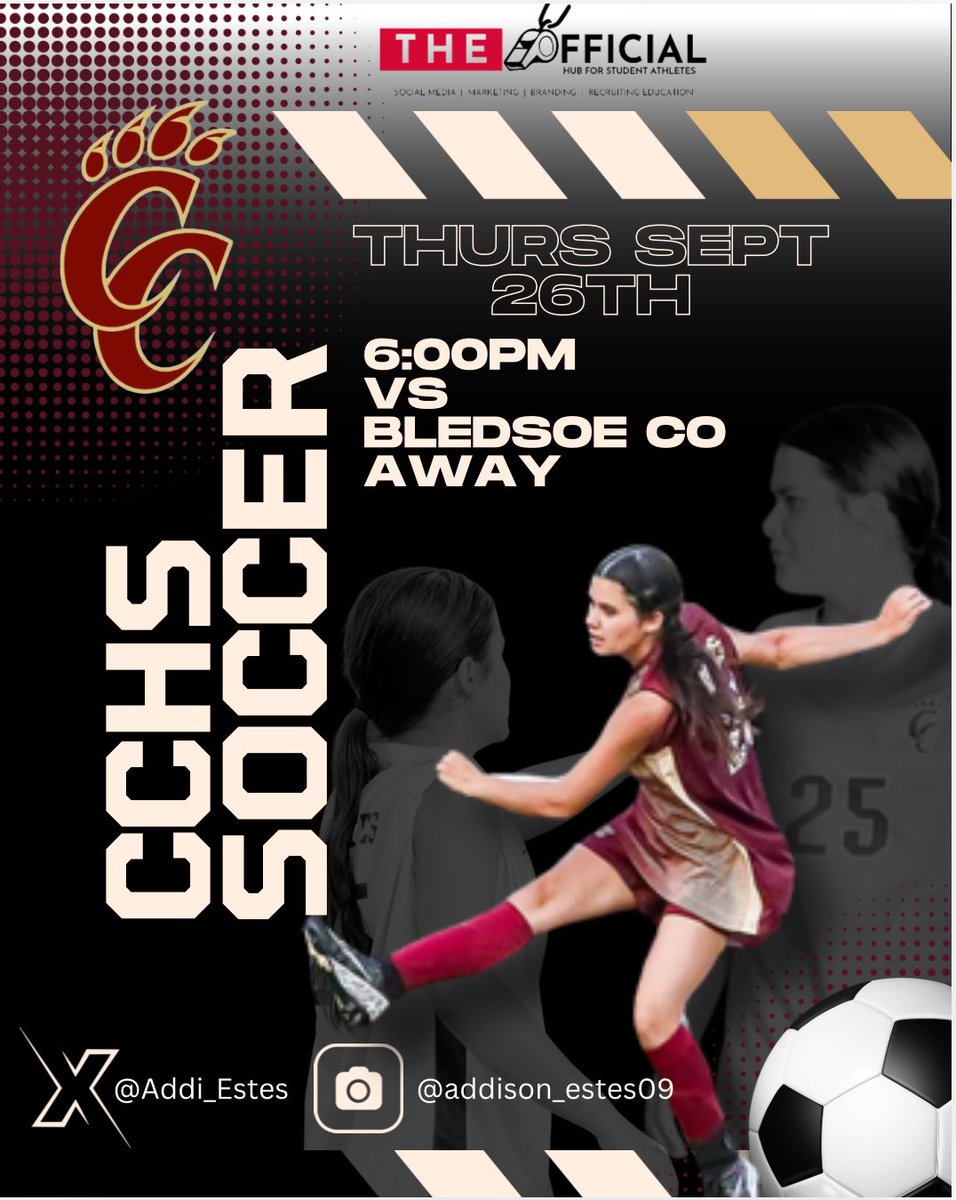 Addi_Estes's tweet photo. ⚽️ Game day
⏰ 6pm
🆚 Bledsoe Co
📍 Bledsoe Co HS
@theofficial_hub https://t.co/pnYwrFVFW9
