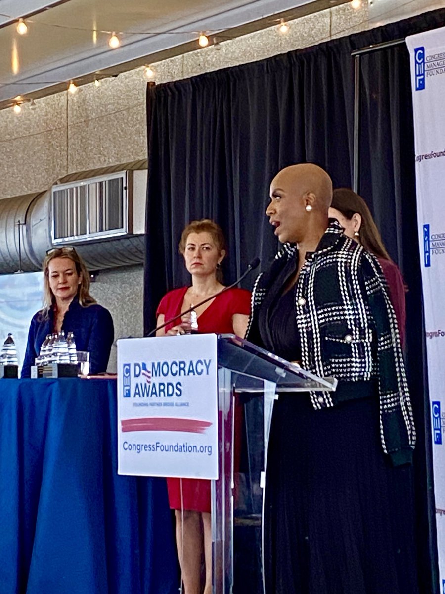 Inspiring to be ⁦<a href="/congressfdn/">CMF</a>⁩ Democracy Awards this morning recognizing extraordinary achievements by Members of Congress and congressional staff in effectively serving their districts and fortifying democracy ⁦<a href="/gmfus/">German Marshall Fund</a>⁩ #Cities4Democracy