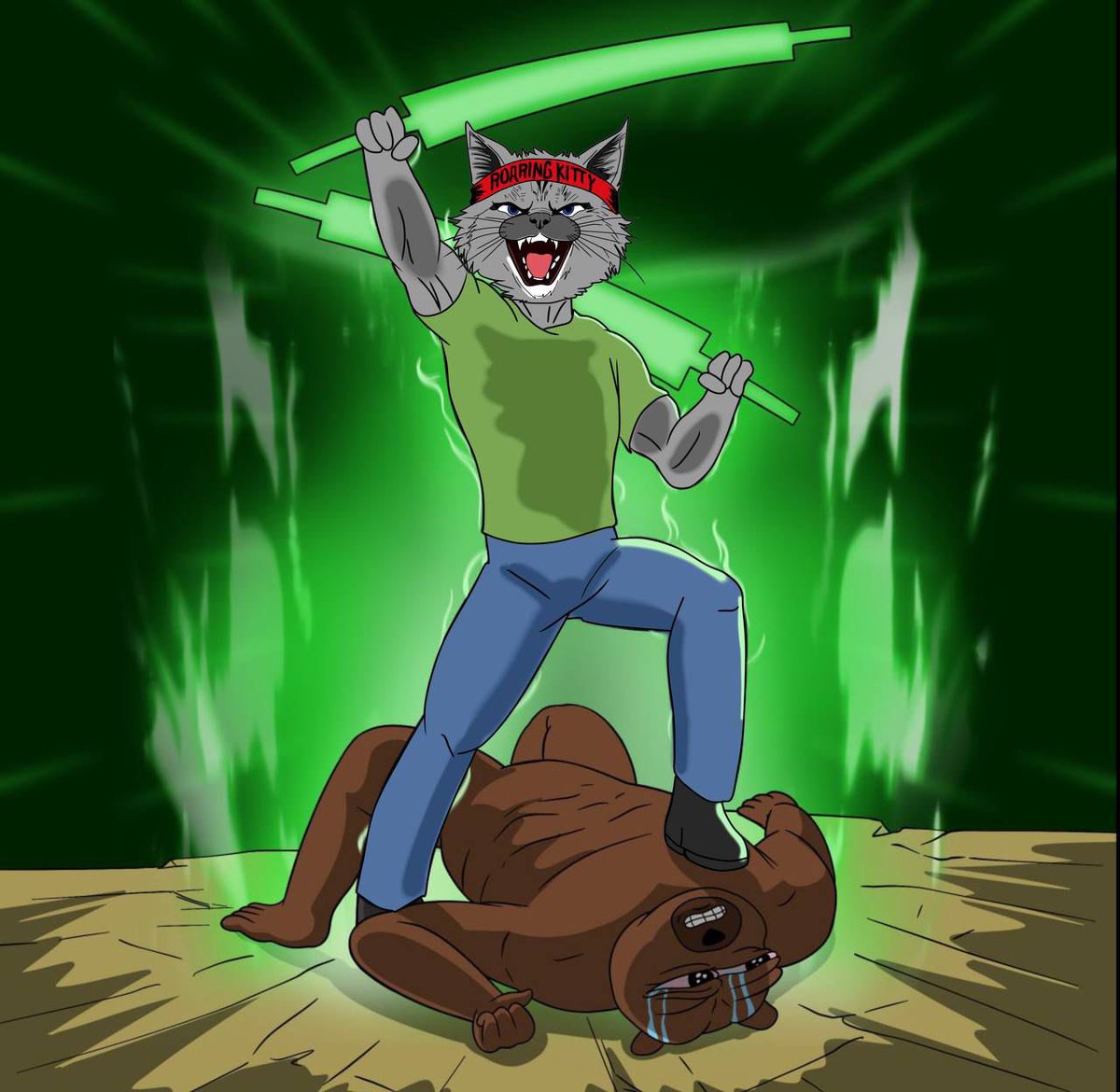 Abbeysquare18's tweet photo. @KittyRoWagmi @1CrypticPoet @base The best bullish meme is Roaring Kitty
#BasedRoaringKitty https://t.co/DpREpSY2Lv