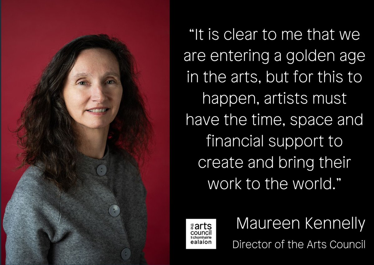 The Arts Council / An Chomhairle Ealaíon (@artscouncil_ie) on Twitter photo Our Director, <a href="/MaureenKennell5/">Maureen Kennelly</a>, writes for <a href="/RTE_Culture/">Culture on RTÉ</a> about the benefits of sustained investment in the arts and the challenges currently facing artists and arts organisations in Ireland, as we seek an increase in Arts Council funding in #Budget2025.
rte.ie/culture/2024/0… Our Director, <a href="/MaureenKennell5/">Maureen Kennelly</a>, writes for <a href="/RTE_Culture/">Culture on RTÉ</a> about the benefits of sustained investment in the arts and the challenges currently facing artists and arts organisations in Ireland, as we seek an increase in Arts Council funding in #Budget2025.
rte.ie/culture/2024/0…
