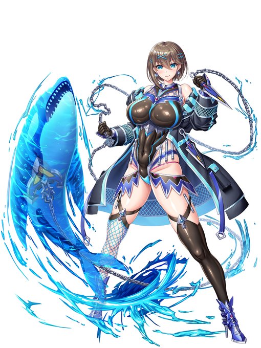 ㊗絶賛6周年の五車祭🎊を迎えました対魔忍RPGのイベント報酬(9/16～9/30)の伊庭美南のデザイン・原画を担当しました❗️ 報酬なので是非とも手に入れてみて下さい!☺️競泳水着な先輩の姿を是非ともご覧頂ければと❗️🐬✨ 6周年以降もよろしくお願いします‼ https://pc-play.games.dmm.co.jp/play/taimanin_rpgx #対魔忍RPGX