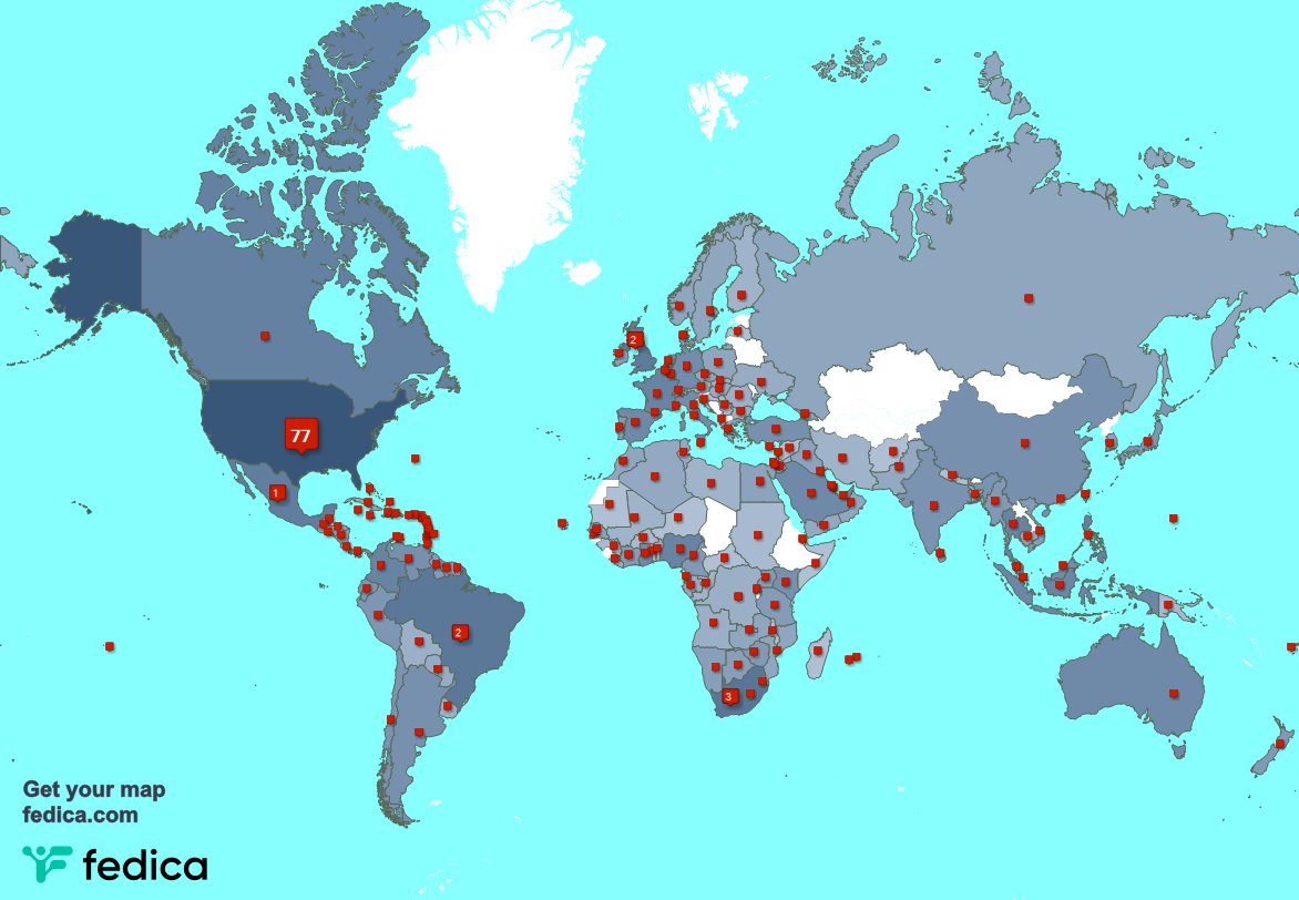 Special thank you to my 252 new followers from South Africa, Türkiye, Ghana, and more last week. fedica.com/!infamous_125