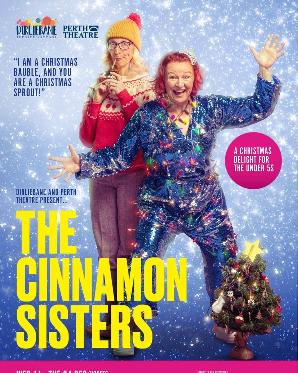 Join us for 'The Cinnamon Sisters', our exciting, festive and funny show for under 5s at Perth Theatre. 

🎟️ perththeatreandconcerthall.com/whats-on/the-c… 
📆 11-24 December
📍 Perth Theatre

#Christmastheatre #childrenstheatre #clowntheatre #Dirliebanetheatre