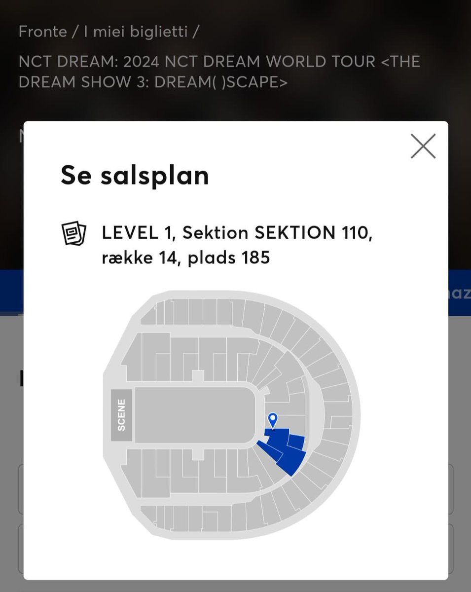 WTS (for a friend!!!) 

NCT DREAM COPENHAGEN THE DREAM SHOW 3 DREAM( )SCAPE 

🎫 LEVEL 1, SECTION 110, ROW 14, SEAT 185

💶 130€ (negotiable)