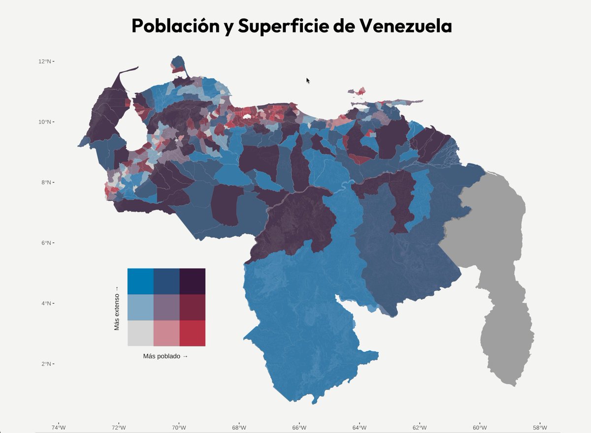 FreddVillabona's tweet image. Población Vs. Superficie de Venezuela. 🇻🇪
#rstats #100DaysOfCode