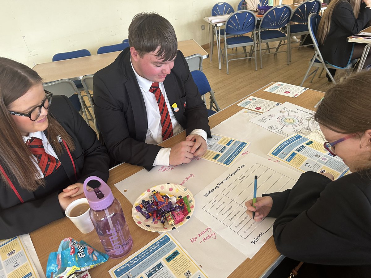 LesmahagowGeog's tweet photo. Fantastic contributions from our senior Equity + Inclusion and Health + Wellbeing captains on Friday!
We are looking forward to the next Wellbeing Warriors event.
#wellbeingwarriors #SLletsconnect #itsSLC #SAMH https://t.co/954smt3w42