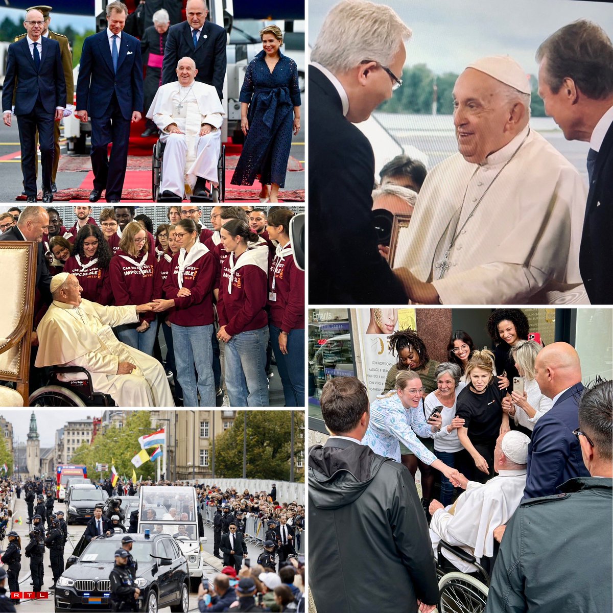 JCKugener's tweet photo. First impressions of the Official Visit of #PopeFrancis in #Luxembourg 🇱🇺🇻🇦 #POPEinLU #LUtoHolySee https://t.co/meypQPjviQ