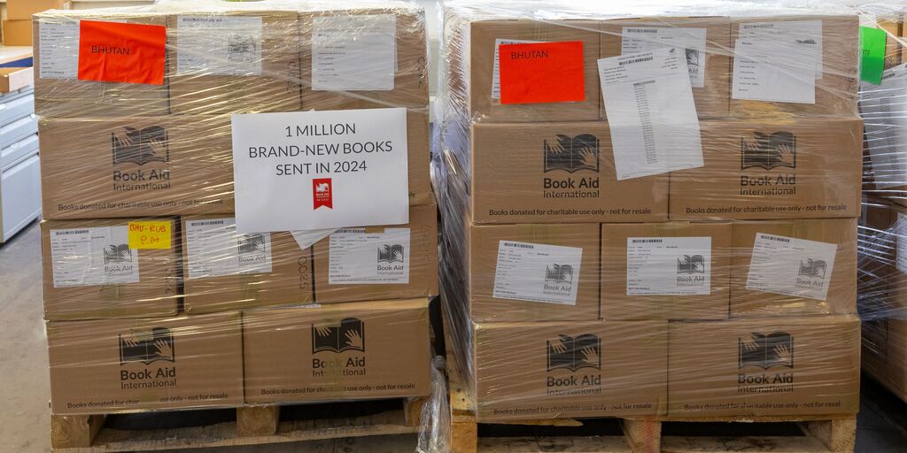 This week a shipment of 8,785  brand-new books left our London warehouse bound for Bhutan.

This brings the total number of books sent this year to 1,013,313. Thank you to everyone who has supported us to send these books.

Donate and send the next book: bookaid.org/donate/
