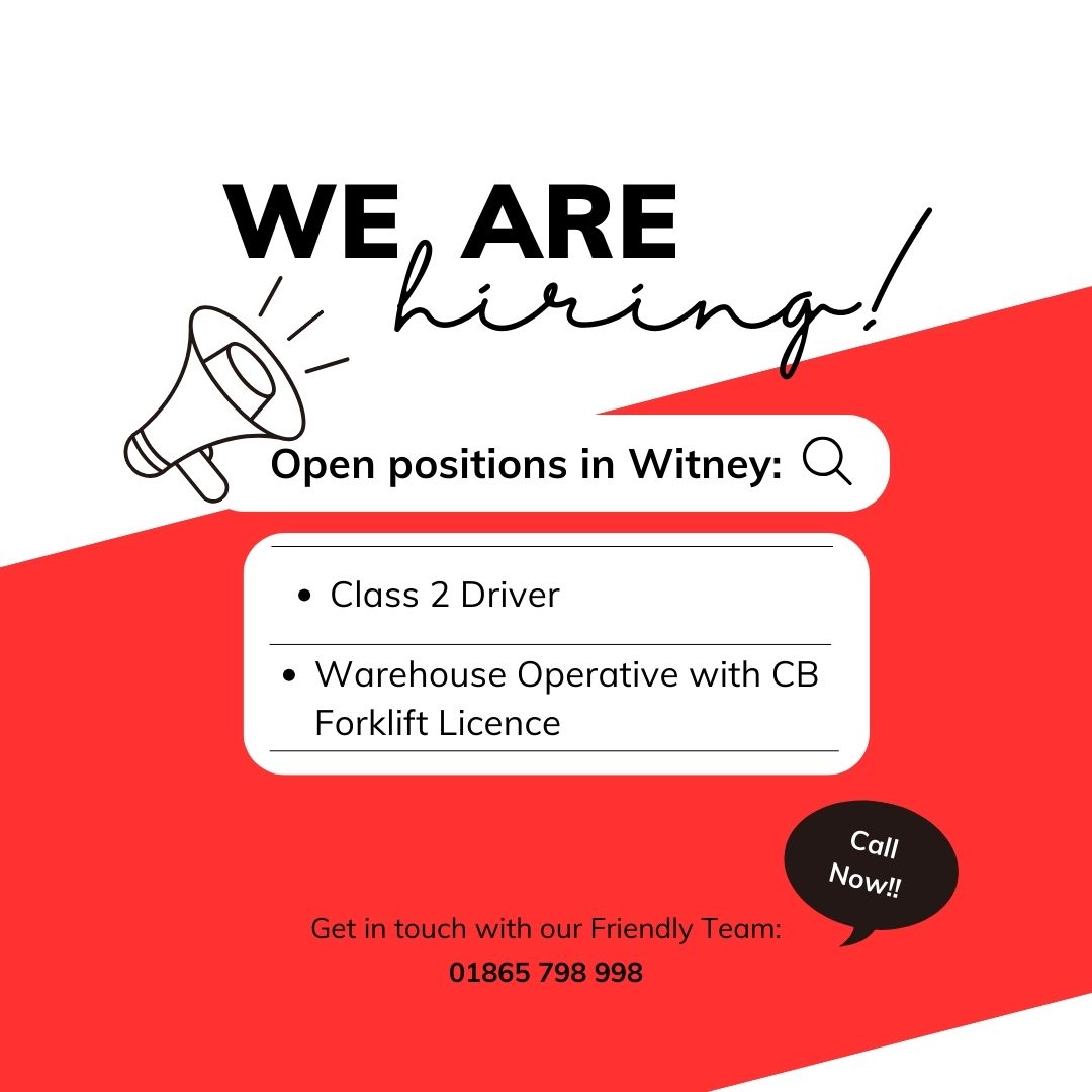 dhOxford's tweet image. Hot Jobs available in Witney!!!

Our Client in Witney is looking for a Class 2 Driver and a Warehouse Operative with a Counter balance Forklift Licence.

If you have the skills mentioned and would like to hear more about the job, Call us now on 01865 798 998

#DrivingWork #class2