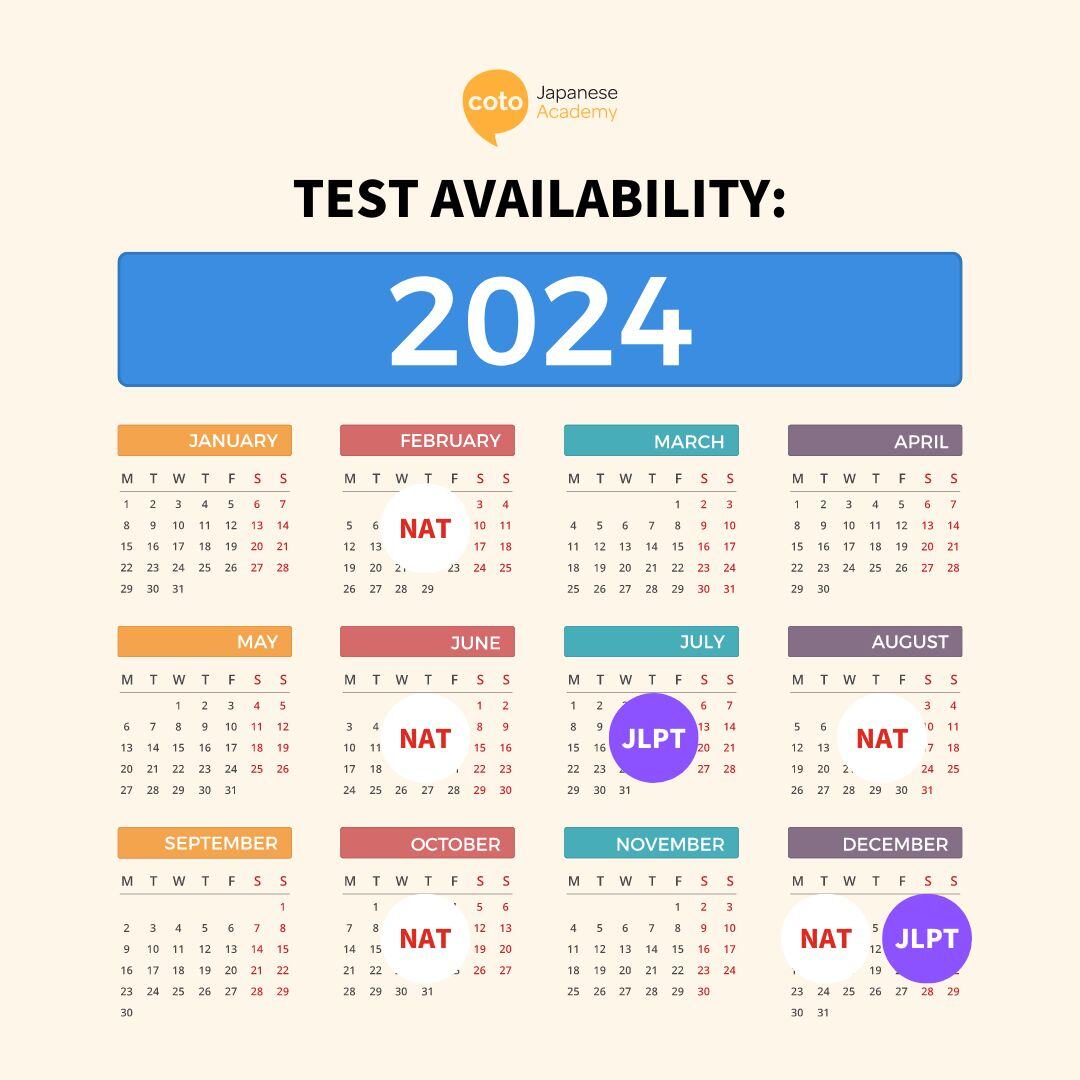 cotoacademy's tweet photo. Do you know the NAT Test?
It's not as popular as JLPT, but it serves the same purpose! 🤓
So, if you missed the chance to register for JLPT, check out their site as they are still accepting registration! 🧡✨
#cotoacademy #jlpt #NAT #NATTest #japaneseproficiency #japaneseexam https://t.co/uhpuvBSIx4