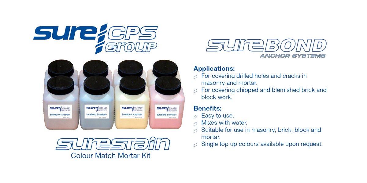 Surestain is a simple and reliable method of concealing holes or cracks in existing bricks. ow.ly/ip3c50RlcNl