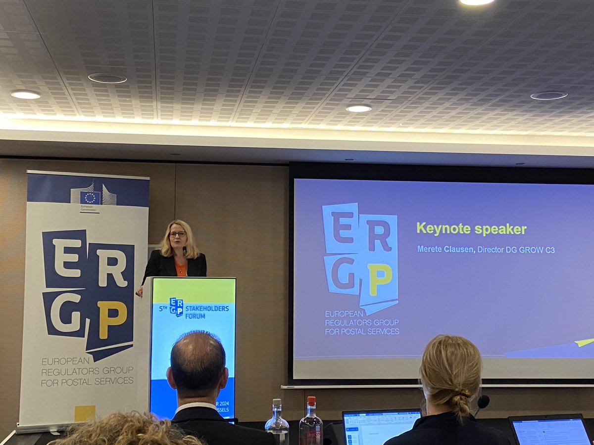 SzebenyB's tweet image. Strong start at 26 Sept #ERGP Stakeholders Forum in #Brussels where @PostEurop is also present! 
@Elenafrz, Board Chairwoman in first panel discussion on future of #postalsector. The postal industry is an essential component of the strenghthening of European #competitiveness!