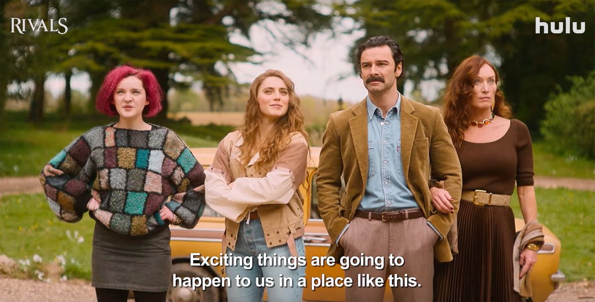"Exciting things are going to happen to us in a place like this."

They don't all look that excited 😄

Photo source: firstshowing.net/2024/david-ten…
#AidanTurner #VictoriaSmurfit #BellaMaclean #CatrionaChandler #Rivals #JillyCooper