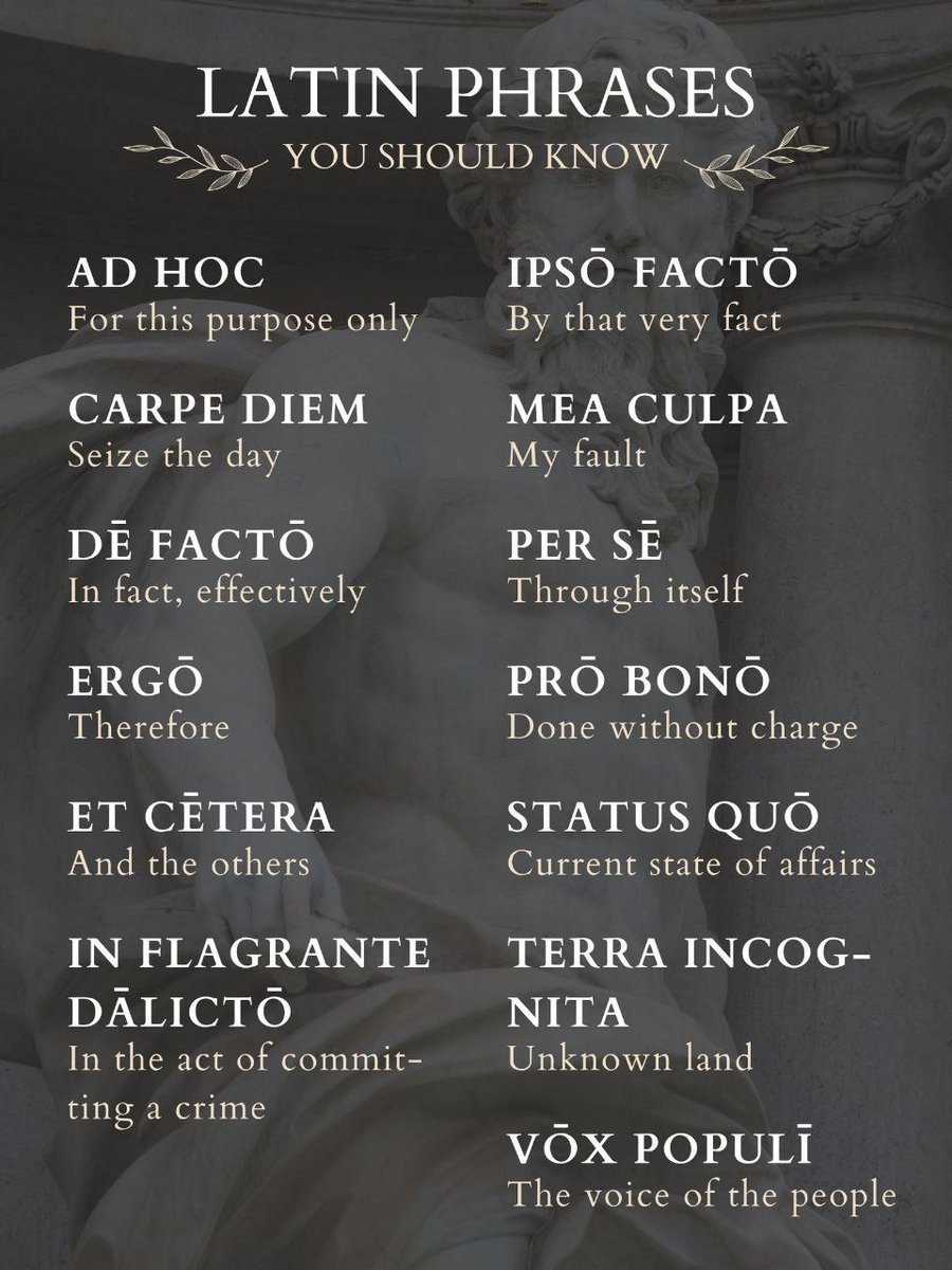 Latin phrases you should know.