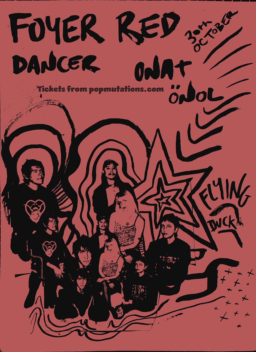 Pop Mutations (@popmutations) on Twitter photo Full line up is here for <a href="/FoyerRed/">foyer red the band (^O^☆♪</a> at the Flying Duck! Dancer and Onat Önol join the Brooklyn based outfit for a great show - don't miss. Tickets from popmutations.com 🎉 Full line up is here for <a href="/FoyerRed/">foyer red the band (^O^☆♪</a> at the Flying Duck! Dancer and Onat Önol join the Brooklyn based outfit for a great show - don't miss. Tickets from popmutations.com 🎉