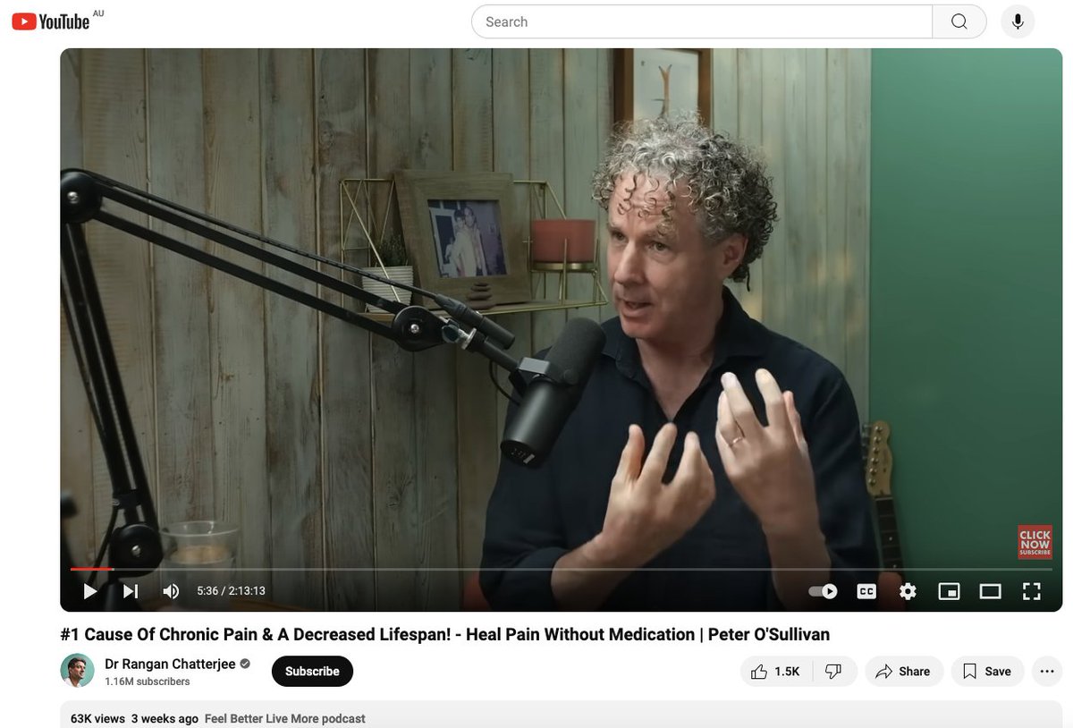 Providing HOPE for people with chronic back pain - separating fact from myths. I have had so many thankful people contact me about this podcast. Please share it with your networks.
youtube.com/watch?v=U4RO8U…