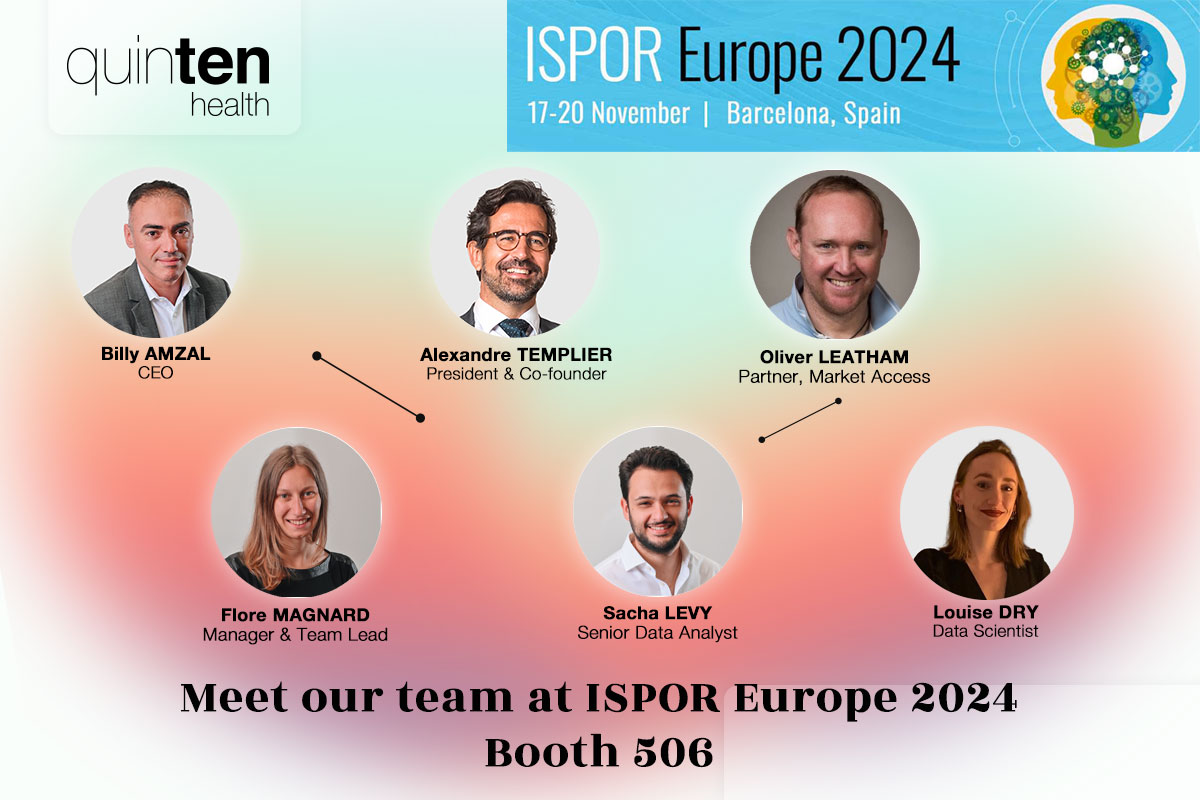 [#QuintenHealth - #Event]
🚀 Just 3 weeks until #ISPOREurope 2024 in Barcelona, Spain! Our team will be waiting for you at 📍 Booth 506.
📆 Nov. 17-20 2024

👉 Learn more: quinten-health.com/news/event/202…

Join us for the latest in #HEOR and #RWE.
Don't miss it! <a href="/ISPORorg/">ISPOR</a>