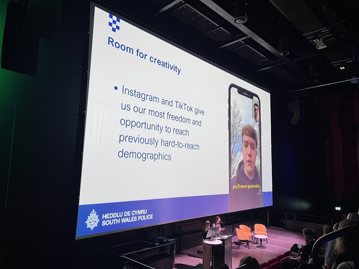 Heddlu’r De yn trafod sut mae nhw yn targedu cynulleidfa ifanc ar TikTok drwy greu cynnwys gyda’r nôd o atal trosedd, addysgu, recriwtio a chreu teimlad da 👮🏽🚨