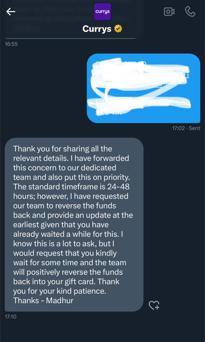 Hey <a href="/currys/">Currys</a>, another week goes by and it just more promises and lies - any chance of someone honest processing my issue? Not Madhur of course - please don’t ask me to DM you again, my details are in your DM’s from the last time