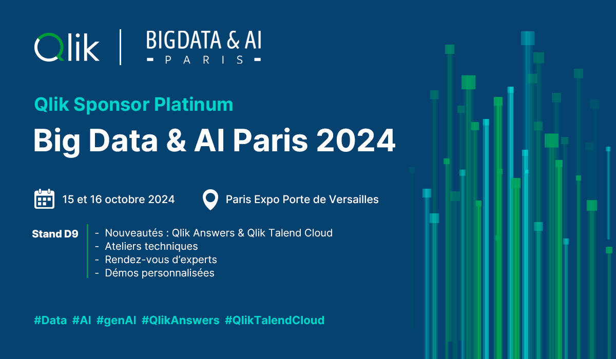 Qlik_FR's tweet photo. 🍸Rejoignez Qlik à Big Data &amp; AI Paris 2024 pour un cocktail #networking le 15 octobre à 17h30 sur le stand D9. Échangez avec nos experts autour de l'#IA et de l'innovation #data. Inscrivez-vous dès maintenant et passez nous voir : https://t.co/XVv9xMWnZx #BDAIP24 @bigdataparis https://t.co/MNlFAaNZjR