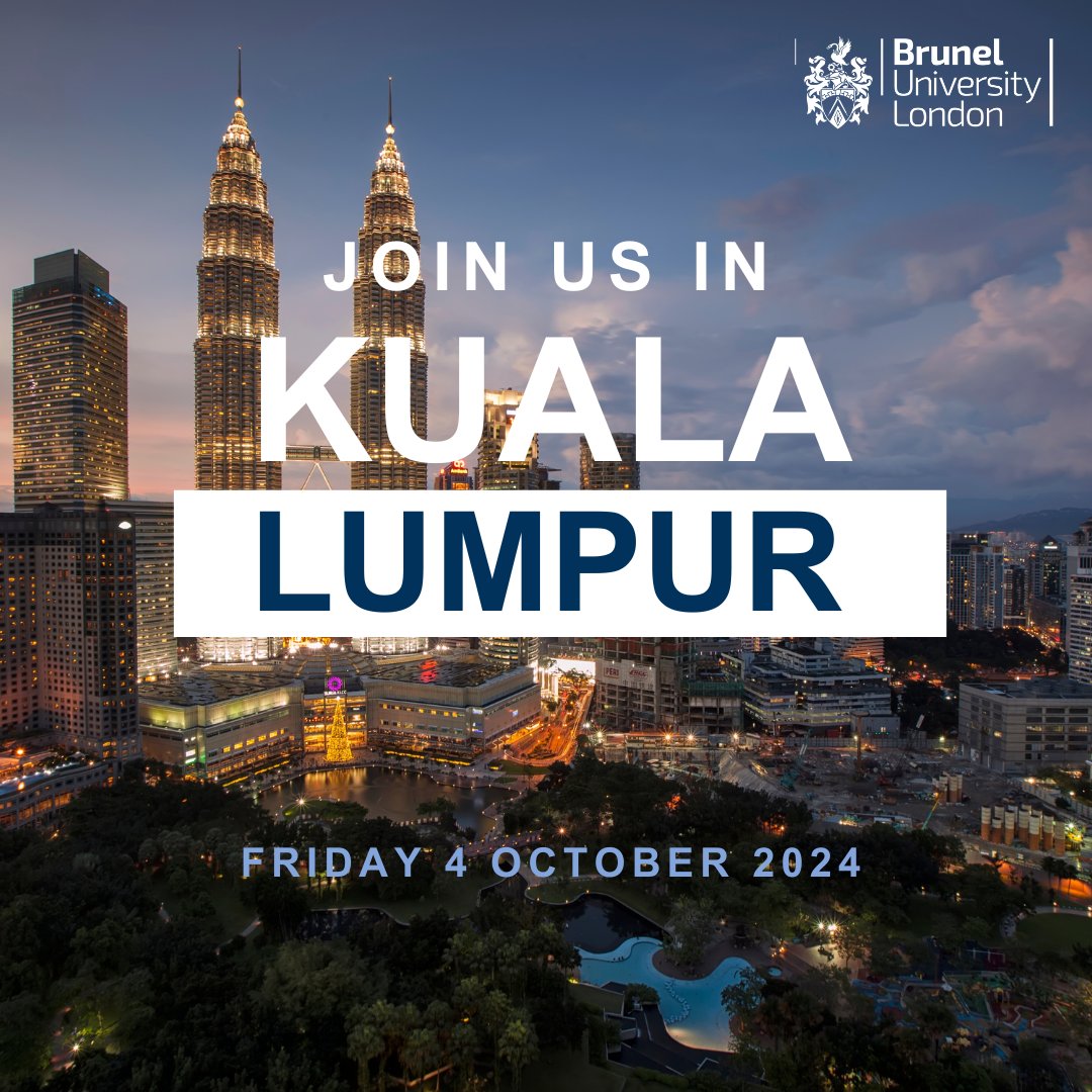 Brunel Alumni (@brunelalumni) on Twitter photo Join alumnus, Chris Pardey for a Pan-Asia Alumni Gathering on Friday 4 October in Kuala Lumpur, Malaysia at the Royal Selangor Club. The gathering is from 1pm-6pm and alumni are welcome to arrive any time during that period.
Email alumni@brunel.ac.uk to register your attendance Join alumnus, Chris Pardey for a Pan-Asia Alumni Gathering on Friday 4 October in Kuala Lumpur, Malaysia at the Royal Selangor Club. The gathering is from 1pm-6pm and alumni are welcome to arrive any time during that period.
Email alumni@brunel.ac.uk to register your attendance