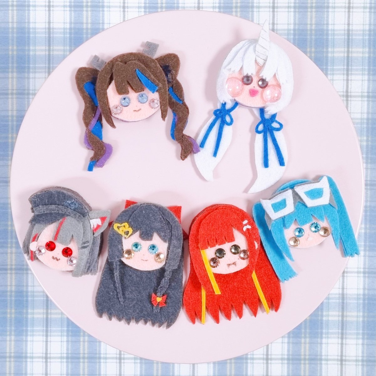 yourcookieboo's tweet photo. 🌟 윗치폼 판매폼 업데이트 🔯

《 스텔라이브 》 부직포 펠트인형 DIY 패키지 판매 시작합니다~!

많은 사랑을 받은 쿠키부 패키지들을
윗치폼에 순차적으로 업데이트 예정이에요🎀

#스텔라이브 #stellive #아이리칸나 #아야츠노유니 #히나 #마시로 #리제 #타비

🔗링크: https://t.co/RQQkhMBRmS https://t.co/SmTn0deKwN