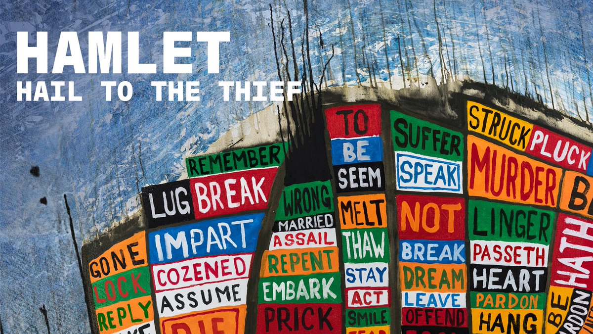 "this is an interesting and intimidating challenge .. !
adapting the original music of Hail to The Thief for live performance with the actors on stage to tell this story that is forever being told,
using its familiarity and sounds,
pulling them into and out of context..