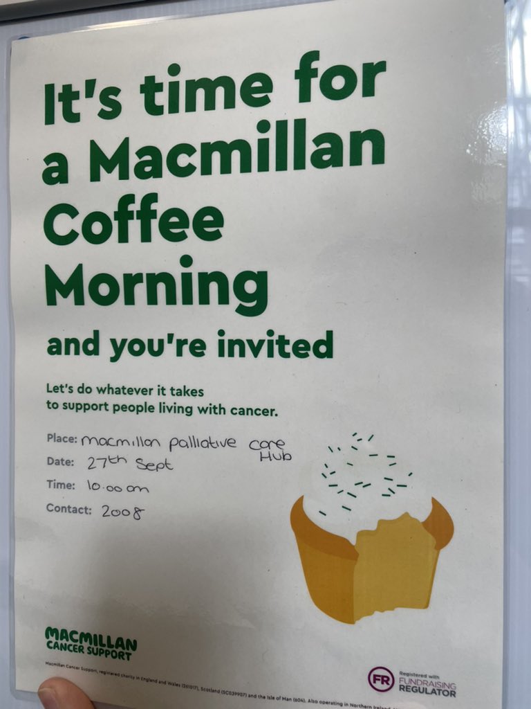 Come and visit our Palliative Care Hub at RAEI for coffee morning. <a href="/WWLNHS/">WWL NHS</a>