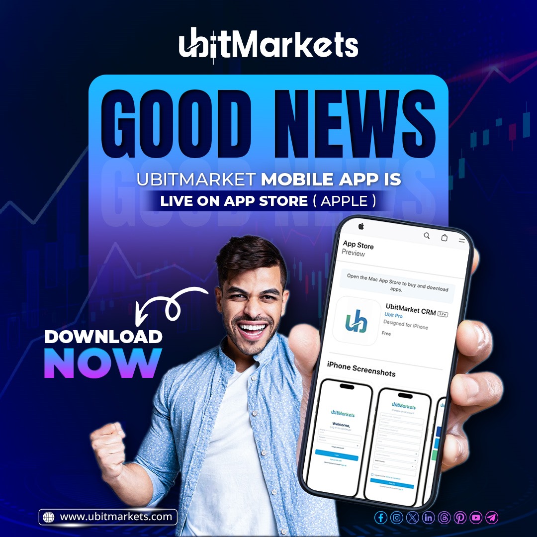 Ubitmarkets's tweet photo. Exciting news! 🚀 The ubitmarket app is now live on the App Store.
.
.
.
.
.
#ubitmarket #applaunched #ubitcoin #trade #forex https://t.co/bzqQGch5rT