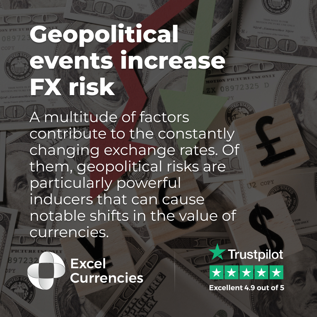 Geopolitical events increase FX risk. Stay informed and protect your strategy. Learn more in our blog!

Learn more in our latest blog! zurl.co/fxmL 

#FXRisk #Geopolitics #ExcelCurrencies #Forex