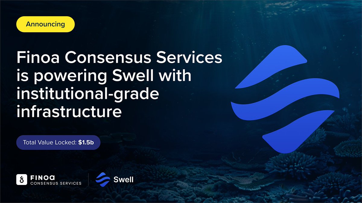 📢Proud to support <a href="/swellnetworkio/">Swell 🌊⛓️</a>! By trusting your Ethereum with Swell, you're benefiting from secure <a href="/ssv_network/">SSV Network</a> liquid staking and restaking on Eigenlayer - backed by our robust validator services. 🔐  #Ethereum #Staking  #EigenLayer